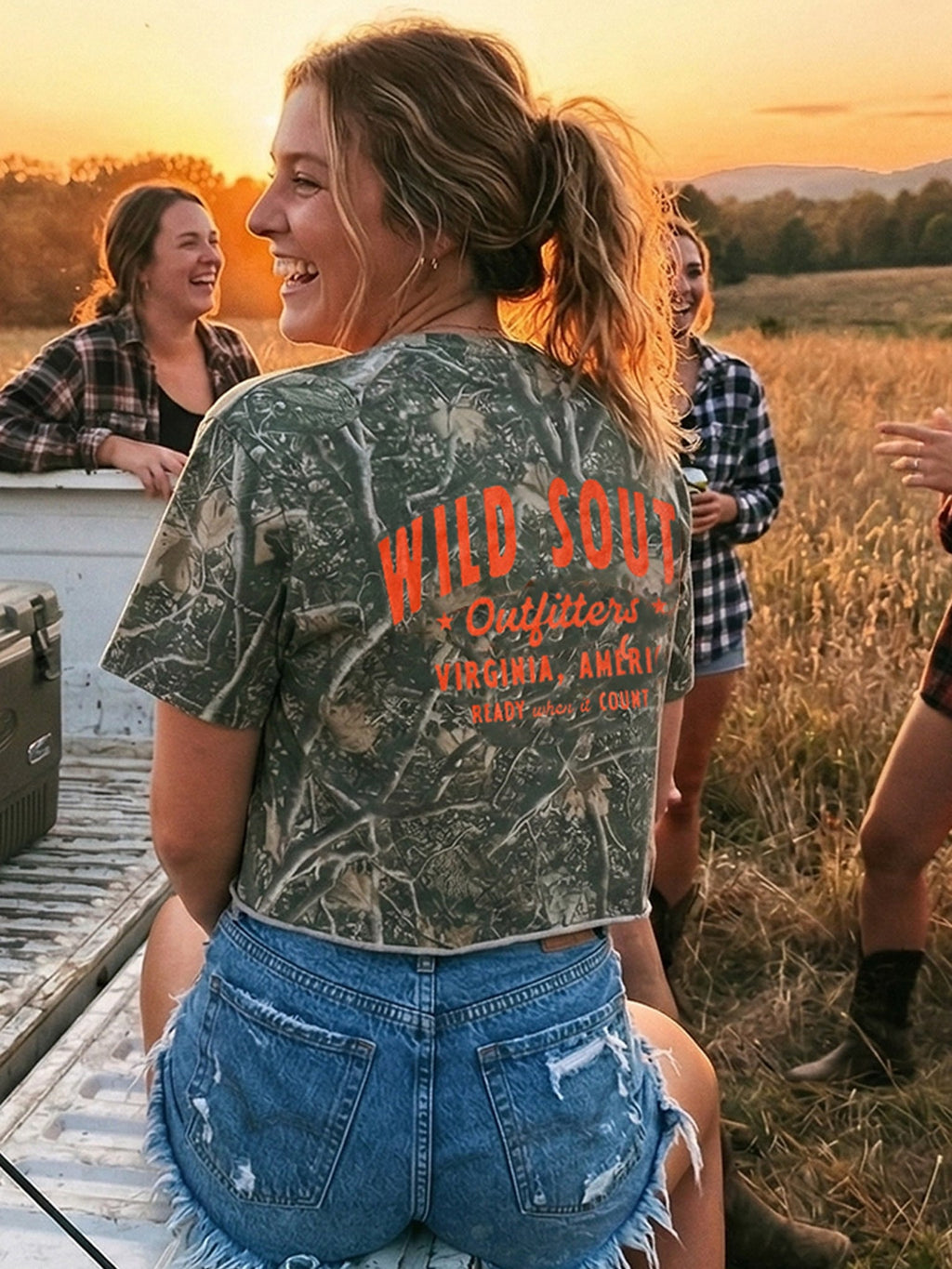 Rustwood Camo Tee/Crop