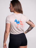 Flowy Patriot Crop Tee