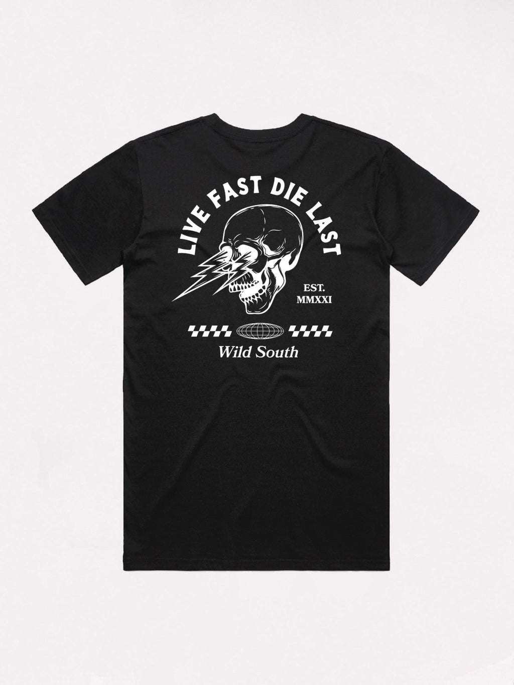 Live Fast Die Last Tee-Black