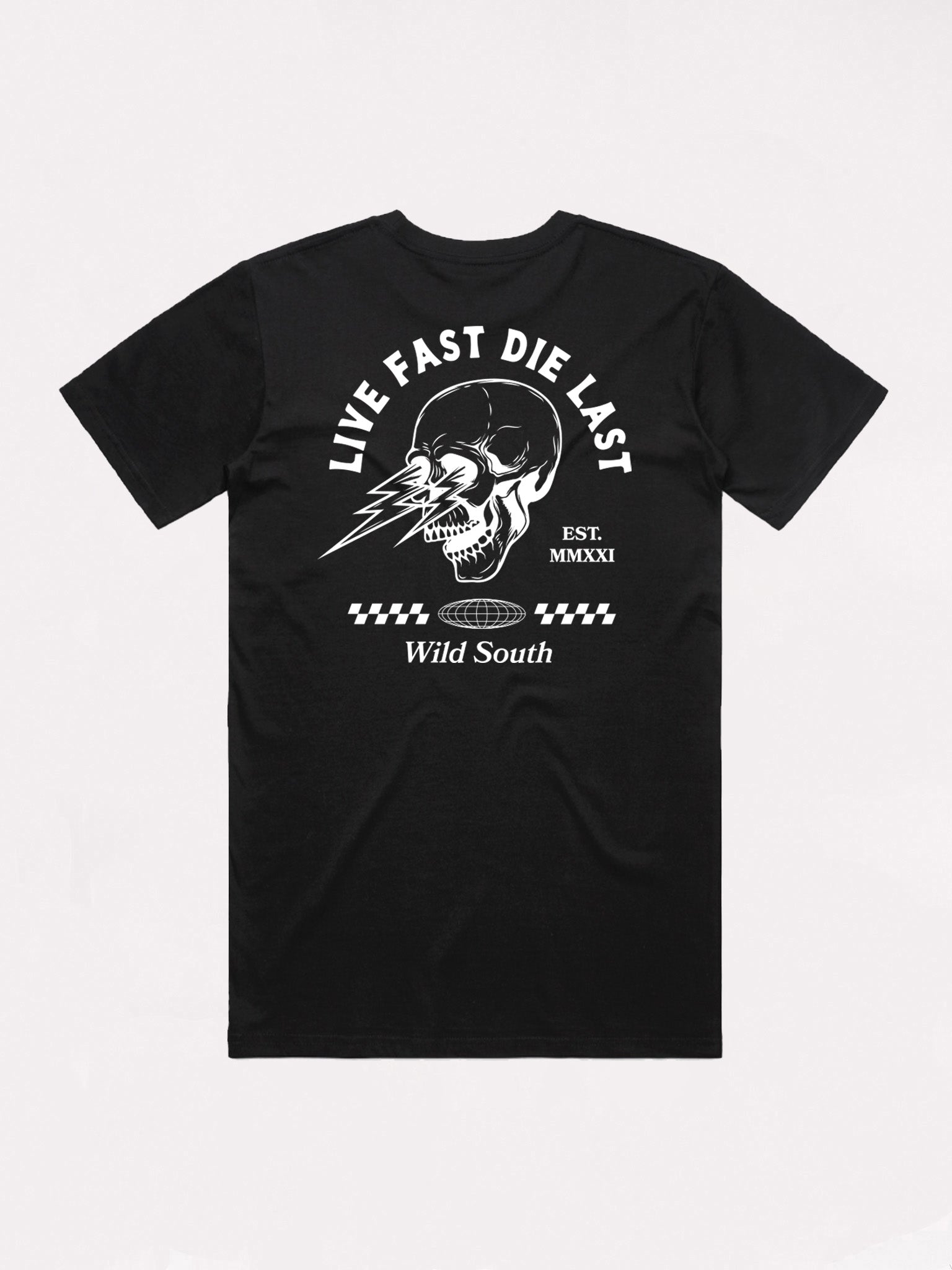 Live Fast Die Last Tee-Black